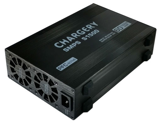 30V 24V 1500W समायोज्य यूएवी एसएमपीएस बैटरी चार्जर कॉम्पैक्ट ई रिक्शा 68 मिमी 60 ए