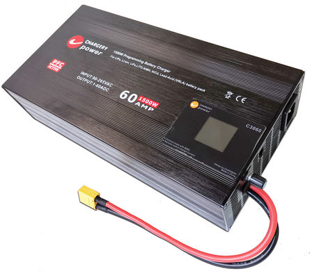 30V 1500W समायोज्य वोल्टेज वर्तमान बैटरी चार्जर एडाप्टर SMPS 1S 4S 8S 60A