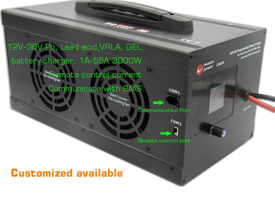 44.1V 3000W AC से DC बैटरी चार्जर लिथियम सेल चार्जर 12V 24V 36V PB VRLA